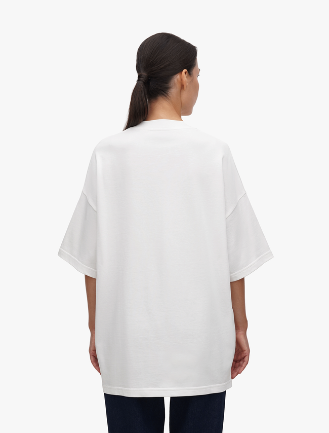 BOX Oversized Milky white Unisex T-shirt, Milky white, S