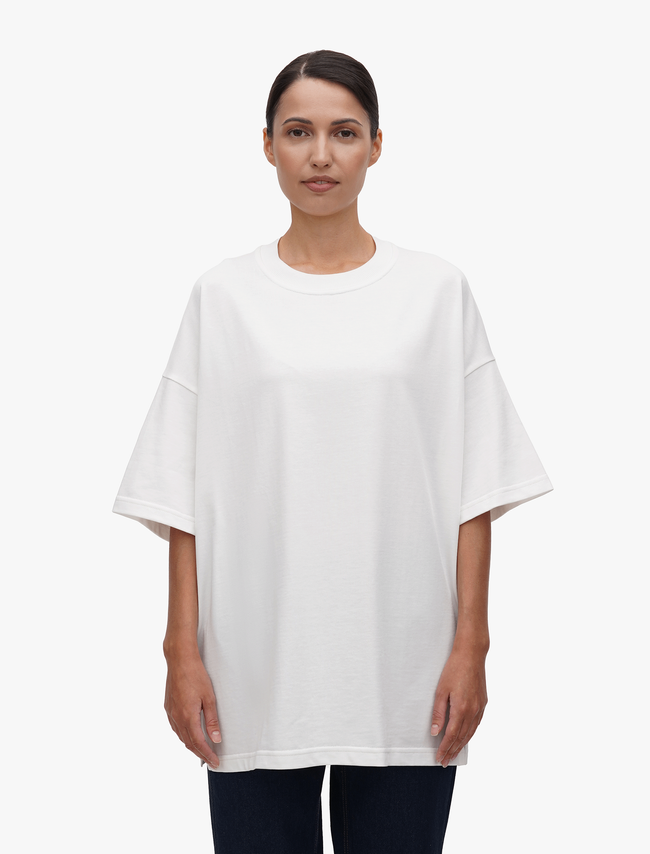 BOX Oversized Milky white Unisex T-shirt, Milky white, S