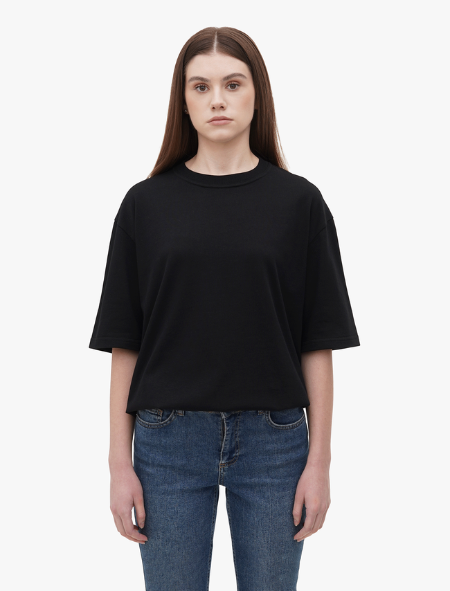 POSITIVE Oversized Black Unisex T-shirt, Black, S