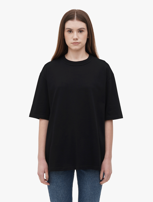 POSITIVE Oversized Black Unisex T-shirt, Black, S