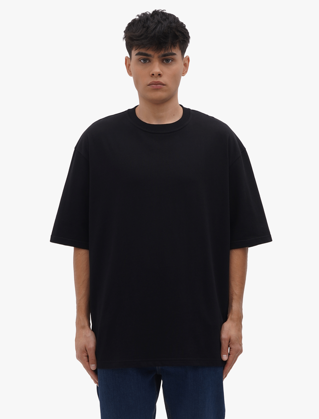 POSITIVE Oversized Black Unisex T-shirt, Black, S