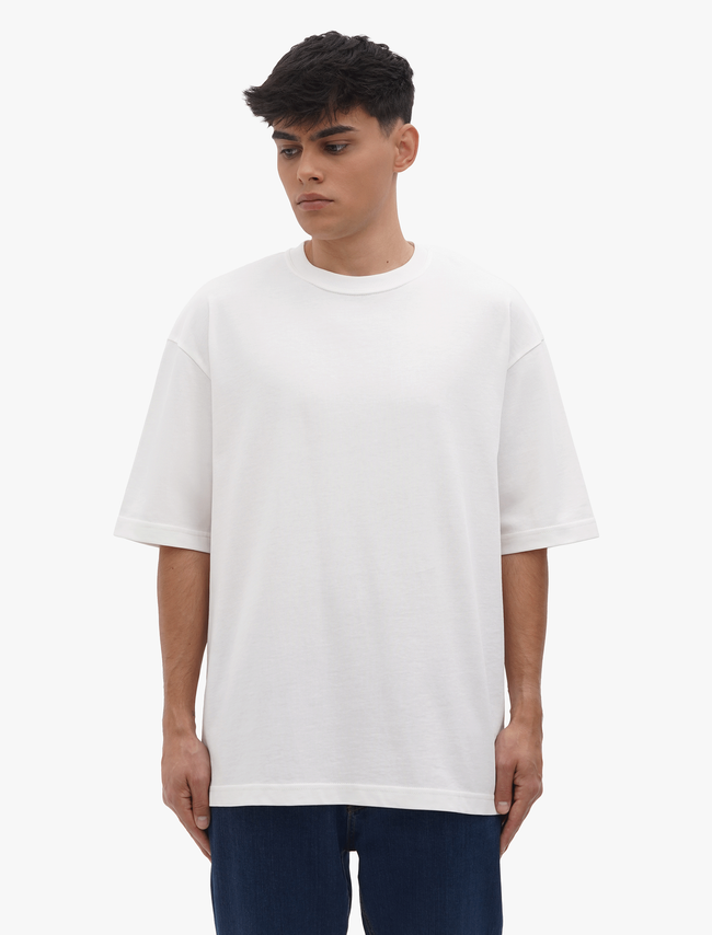 POSITIVE Oversized Milky white Unisex T-shirt, Milky white, S