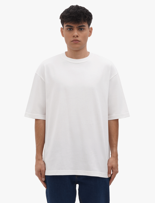 POSITIVE Oversized Milky white Unisex T-shirt, Milky white, S