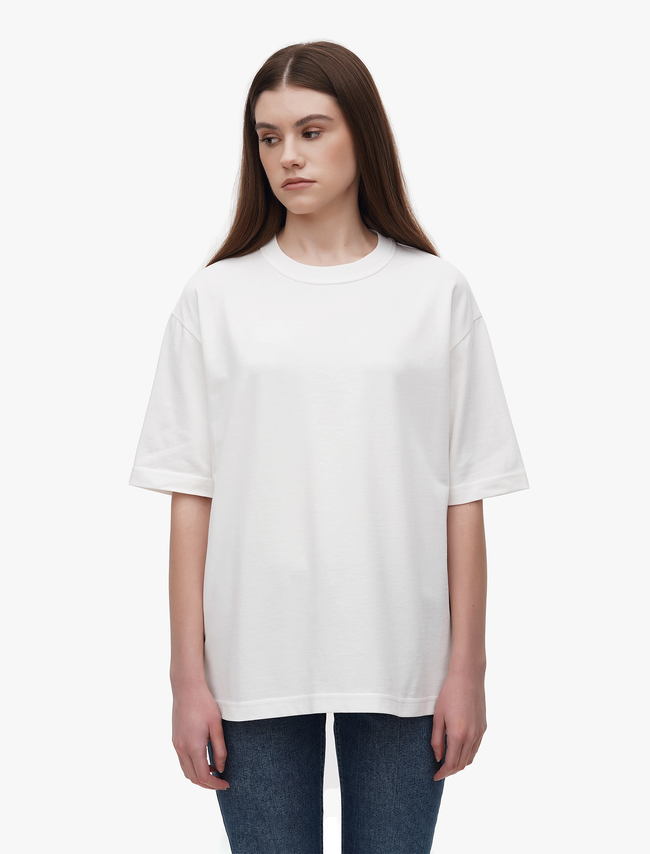 POSITIVE Oversized Milky white Unisex T-shirt, Milky white, S
