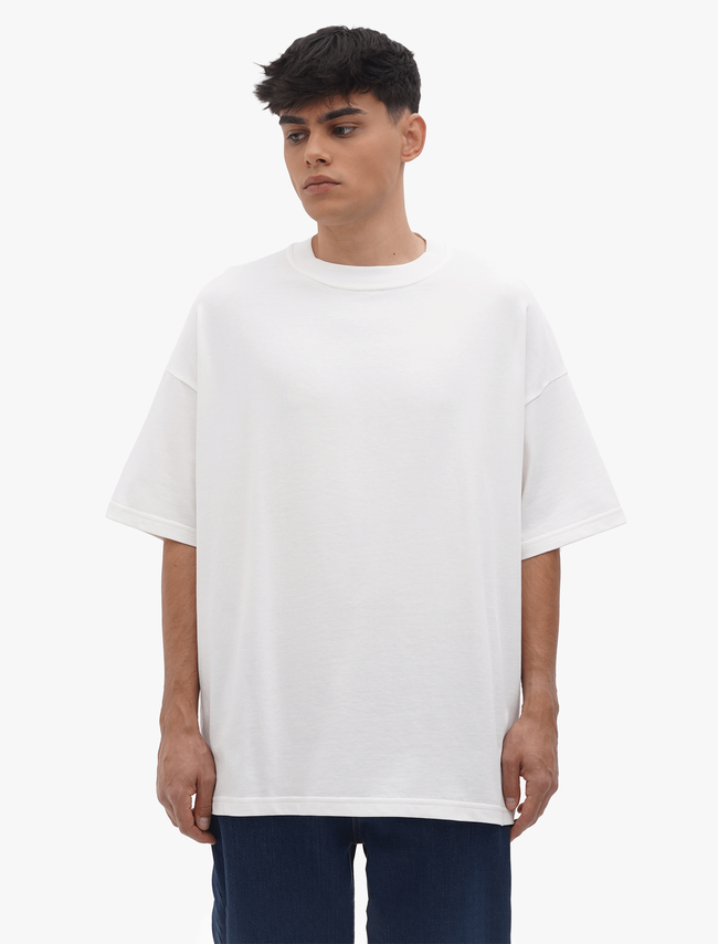 BOX Oversized Milky white Unisex T-shirt, Milky white, S